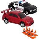 Sharper Image RC Racing Set Police and Racing Car 2 Players with Playing Figures
