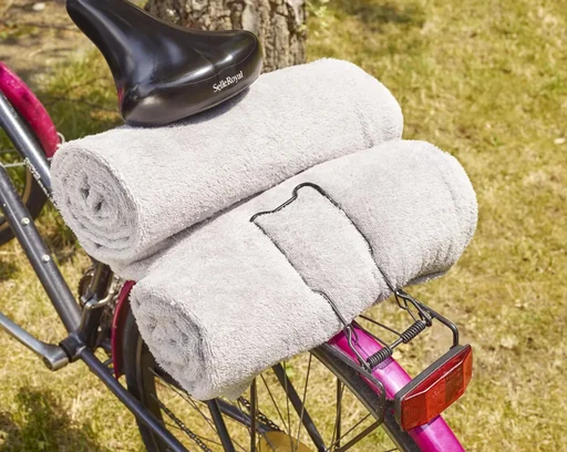 "Deckchair towel, 200 x 80 cm, light grey. 2nd towel included for free. image"