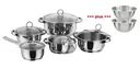 New Silver Line 11-piece stainless steel induction cookware set
