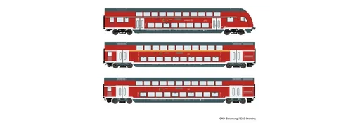 "3-piece set: double-decker carriage, DB AG (DC) image"