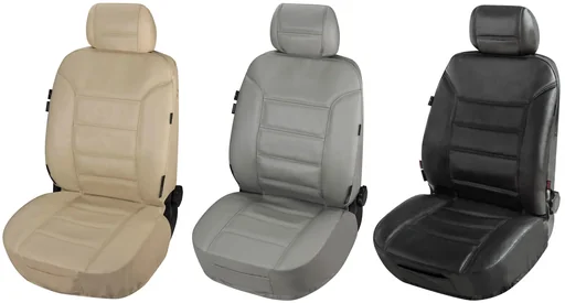 "Car seat cover Billy made of genuine leather beige ZIPP-IT image"