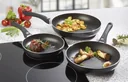 Aluminum pan set Smart Life 3-piece - Ø 20 cm / 24 cm / 28 cm - oil dosing system!