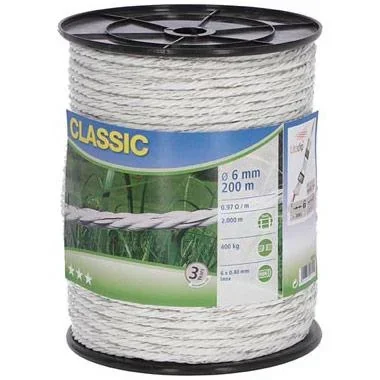 "Classic fence wire, 6 mm white, 200 m, 6 x 0.40 mm stainless steel image"