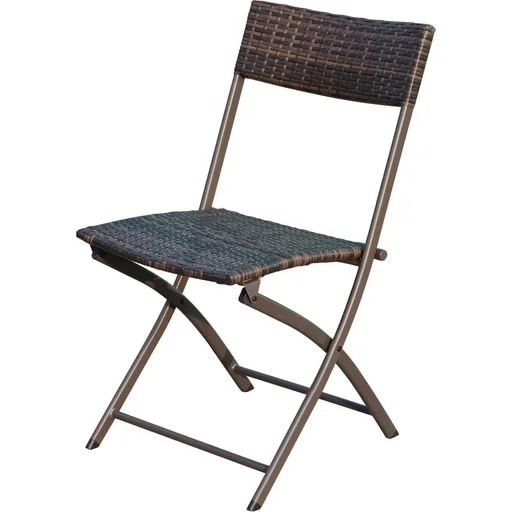 "Balcony furniture as a 3-piece set coffee brown image"