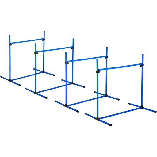 "Agility hurdle set as a set of 4 blue image"