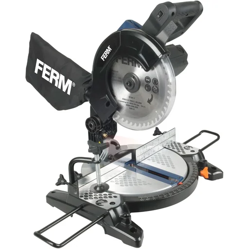 "MSM1037 Mitre Saw 1300W - 210mm - Laser Guide - Incl. 210mm HM Saw Blade (T48), Dust Bag and Accessories image"