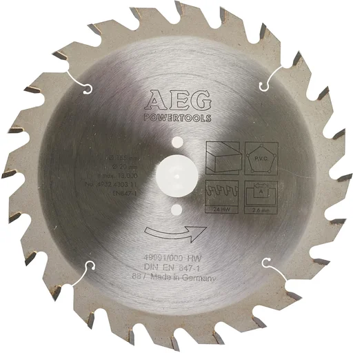 "Circular saw blade 165/20 mm (24 teeth) image"