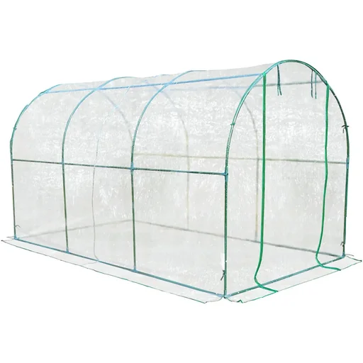 "Film greenhouse 3.5x2x2m transparent with steel tube frame image"