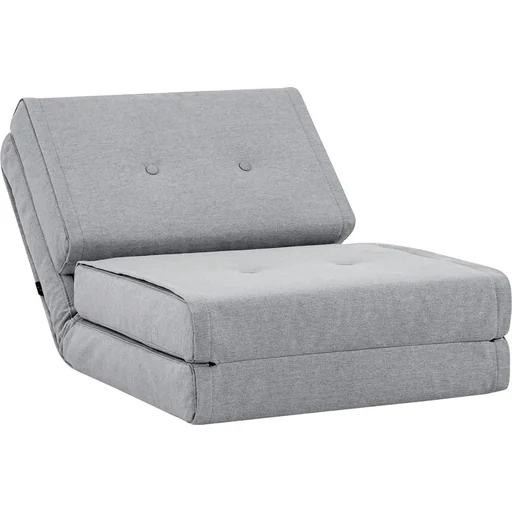 "Folding floor sofa with linen cover, light grey, 61 x 73 x 58 cm image"