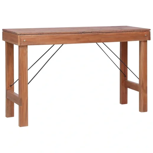 "Wall table foldable 130x40x80 cm solid wood made from recycled wood image"