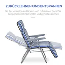 Set of 2 deck chairs with cushions, foldable sun lounger with 5 levels of adjustable backrest, garden lounger, garden furniture set.