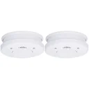 2x Optical smoke detector 10-year lifetime - 85 dB - White