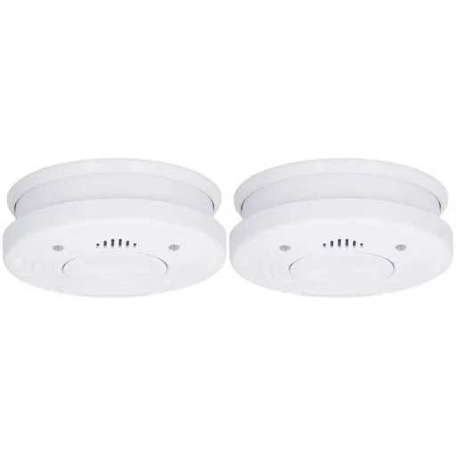 "2x Optical smoke detector 10-year lifetime - 85 dB - White image"
