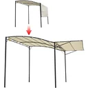 Pavilion with folding side roof
