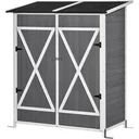 Garden cabinet tool shed with 2 doors tool cabinet with asphalt roof garden storage cabinet anti-dumping design with ground nails