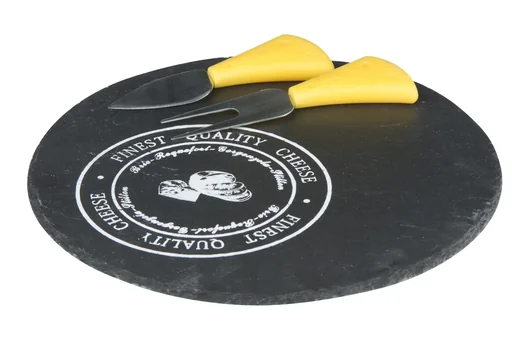 "Cheese set slate, 3-piece image"