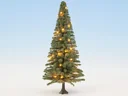 Illuminated Christmas tree, green, with 30 LEDs, 12 cm high