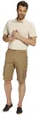 Cargo shorts with elastic waistband, color sand, size 54