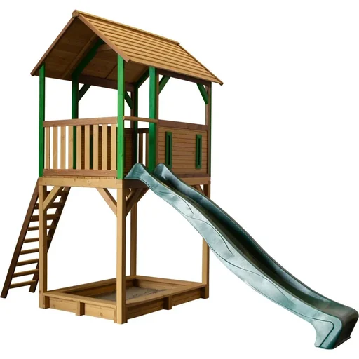 "Dory Play Tower Brown/Green - Green Slide image"
