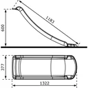 Sky120 Slide White - 118 cm