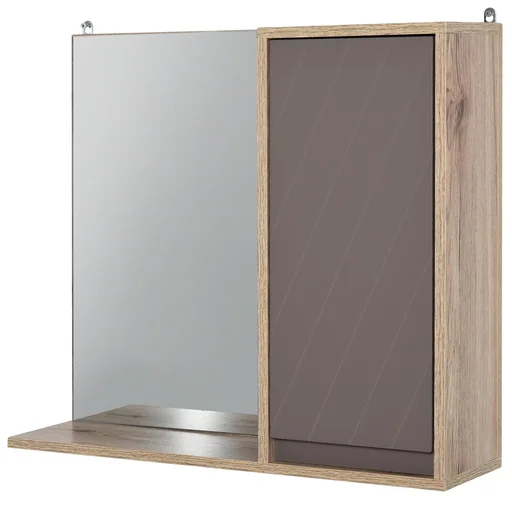 "Bathroom mirror cabinet, grey image"