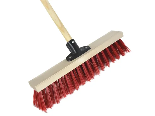 "Street broom, 40 cm with plastic handle holder image"
