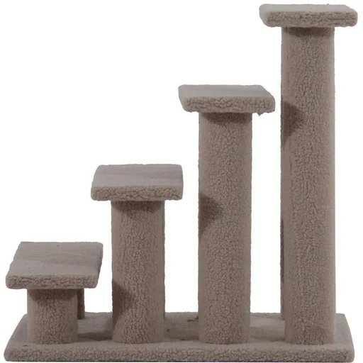 "Pet stairs, cat stairs, dog stairs, 4 steps, light brown image"