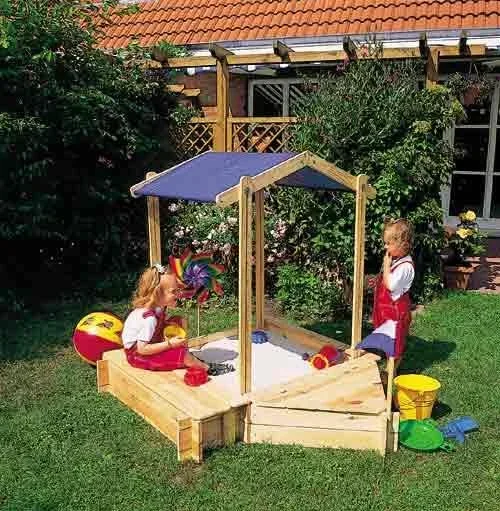 "Set sandpit "Peter" with seat and bow box image"