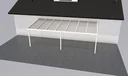 Patio roof Premium, white, 7120 x 3060 mm - Acrylic multi-wall sheets 16 mm, bronze