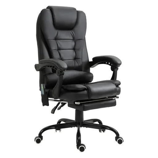 "Massage chair executive chair with 7 massage points height adjustable swivel chair with integrated footrest lower backrest image"