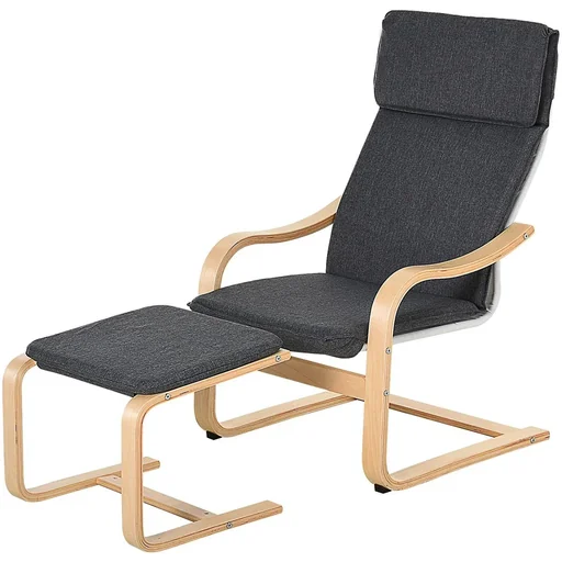"2-piece lounger, black image"