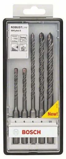 "Hammer drill bit set, SDS plus-5, Robust Line, 5-10 mm, 5-piece image"