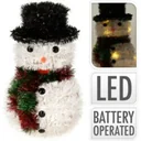 Illuminated snowman with 32 LEDs - 26cm