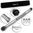 Tool 1/2 inch torque wrench set in case - 17, 19, 21 mm - 12.7 cm length