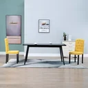 Dining room chairs 2 pieces fabric yellow