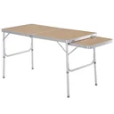 Picnic table with side table top light brown