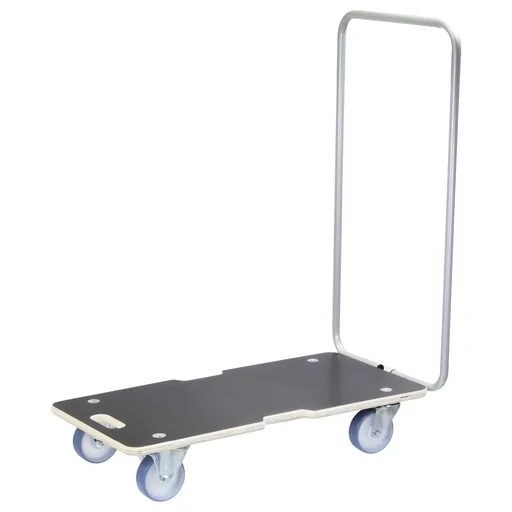 "Transport aid MM 1345, 74 x 36.5 x 14.5 cm, soft wheels Ø 100 mm roller bearing, handle, Multiplex FSC®, load capacity 300 kg image"