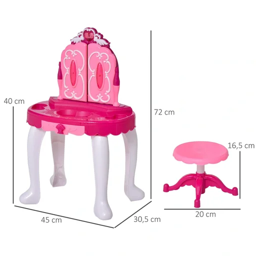 "Children's make-up table with mirror and music image"