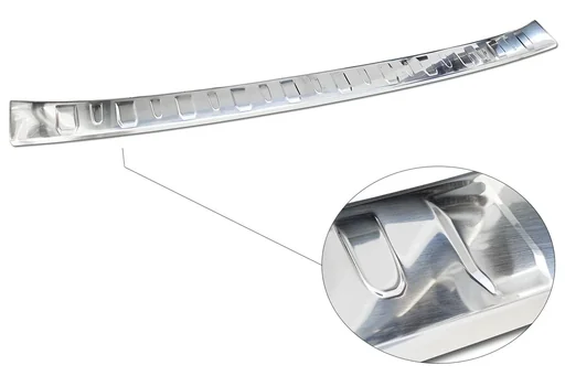 "Stainless steel loading sill protector, Renault KANGOO III van 4D, 2021>, OEM quality, brushed, deburred edge image"