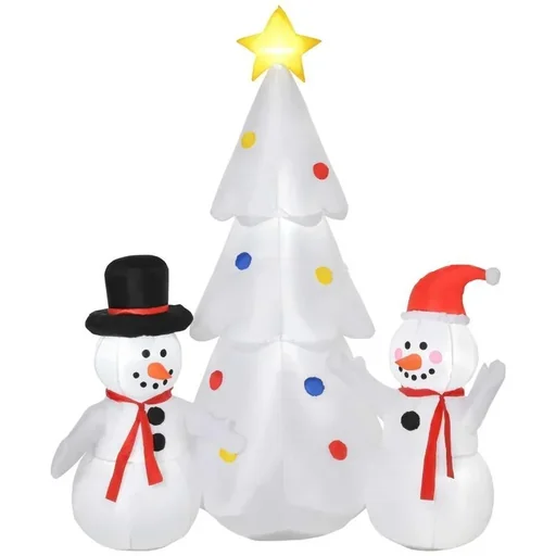 "Inflatable Christmas tree Christmas decoration with snowman 185 cm image"