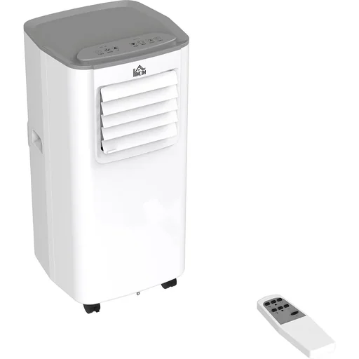 "4-in-1 air conditioner with remote control white, grey image"