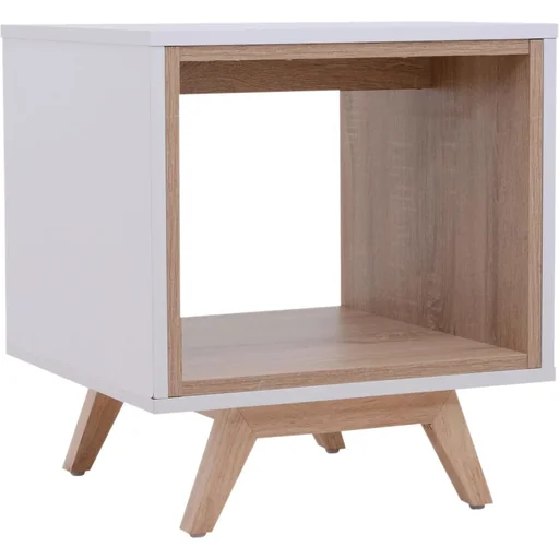"Bedside table, side table, hallway chest of drawers with 1 open compartment, 45 x 45 x 50 cm image"