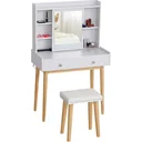 Dressing table with stool white