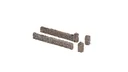 Fieldstone wall, wall panels, 12 pieces, total length 70 cm, wall height 1.3 cm, pillar height 2.0 cm, gauge H0