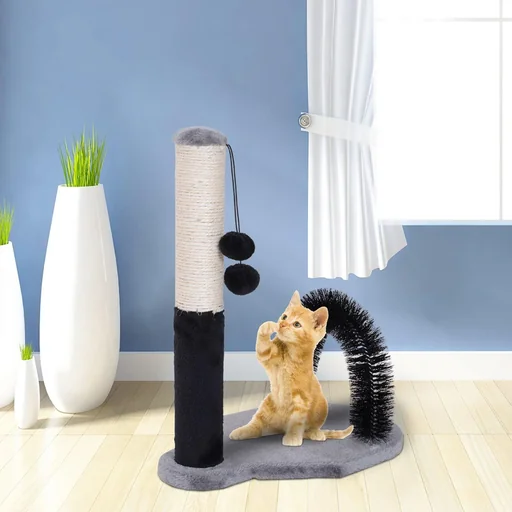 "Cat scratching post, scratching post, scratching toy with balls, massage arch image"