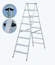 Aluminum steps double ladder 2 x 8 steps