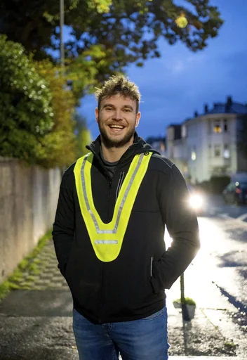 "Reflective collar yellow, one size image"