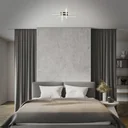 LED wall and ceiling light, 4 curved LED rods, black, 16 watts, 1400 lm, 3,000 K