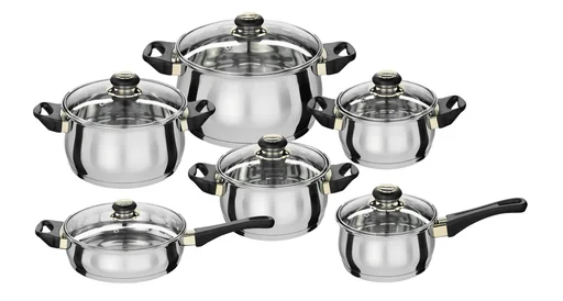 "12-piece Gold Line cookware set image"