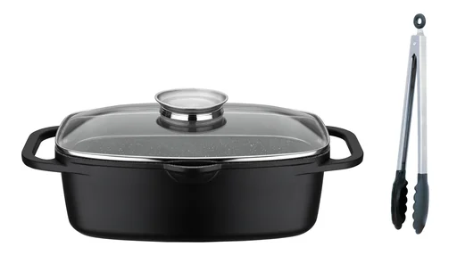 "Universele braadpan 33 cm Gourmet Granit met serveertang image"